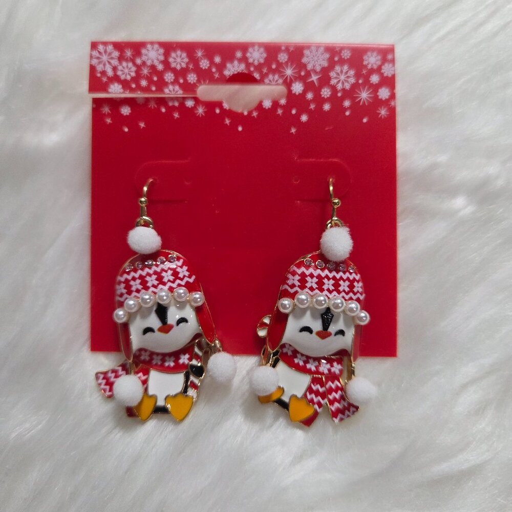 Winter Penguin Earrings